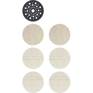 Šlifavimo tinklelis Bosch M480; 125 mm; P80/120/180; 7 vnt.
