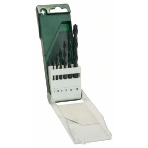 Grąžtų komplektas metalui Bosch HSS-G; 2-8 mm; 6 vnt.