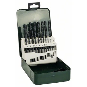 Grąžtų komplektas metalui Bosch HSS-G; 1-10 mm; 19 vnt.