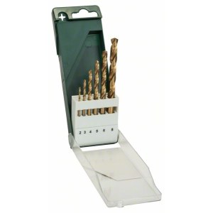 Grąžtų komplektas metalui Bosch HSS-TiN; 2-8 mm; 6 vnt.