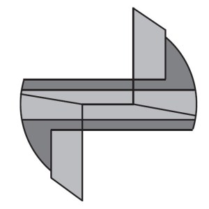 Tiesi pirštinė freza CMT 177.121.11; 12/50 mm 