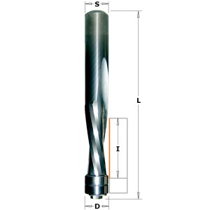 Tiesi pirštinė freza CMT 190.127.11B; 12,7/42 mm su guoliu