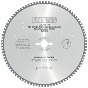 Pjovimo diskas metalui CMT 226; 355x2,2x30; Z90; 10° 