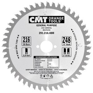Pjovimo diskas medienai CMT 291; 225x2,8x30; Z36; 20° 