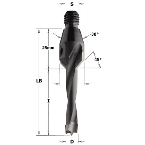 Grąžtas medienai CMT; S=M10/30°; D=10x30 mm 