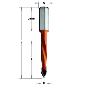 Grąžtas medienai CMT; S=8 mm; D=8 mm 