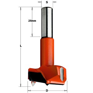 Furnitūros skylių grąžtas CMT; S=10 mm; D=18 mm 