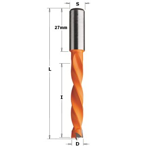 Grąžtas medienai CMT; S=10x27 mm; D=8x50 mm 