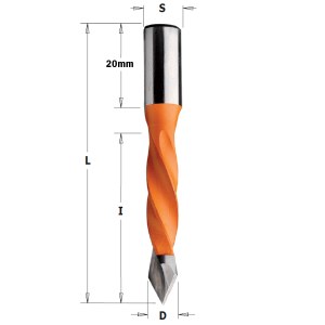 Grąžtas medienai CMT; S=10 mm; D=7 mm; I=40 mm 