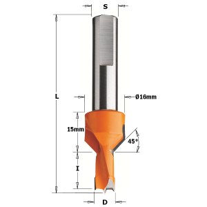 Grąžtas medienai CMT; S=10x25 mm; D=8x20 mm 