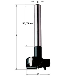 Furnitūros skylių grąžtas CMT; S=10 mm; D=60 mm 