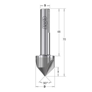 Kūginis gilintuvas CMT 521.002.21; S=10x48 mm; D=19,5 mm 