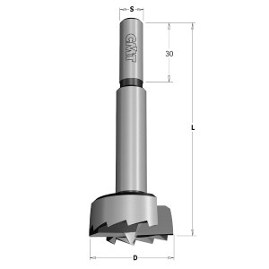 Furnitūros skylių grąžtas CMT; 1/2'' (12,7 mm) 
