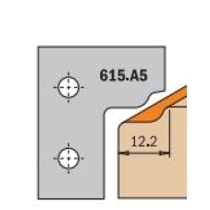 Profiliniai frezavimo galvų peiliai CMT 615.A5; 2 vnt.
