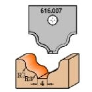 Profiliniai frezavimo galvų peiliai CMT 665.007; 1 vnt.