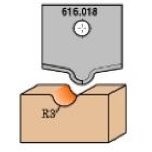 Profiliniai frezavimo galvų peiliai CMT 665.018; 1 vnt.