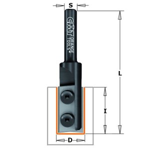 Tiesi pirštinė freza CMT; S=1/2''; D=16 mm 