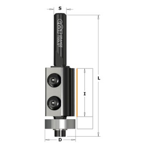 Tiesi pirštinė freza CMT 657.161.11; S=8 mm; D=16 mm, RH 