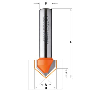 V formos griovelių freza CMT; S=6 mm; D=19 mm 