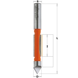Griovelių freza su galiniais ašmenimis CMT; S=1/2''; D=12,7 mm 