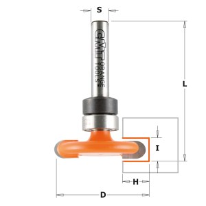 Diskinė griovelių freza CMT 822.024.11B; 6,35/31,75 mm; su guoliu