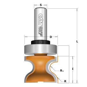 Juostinių rankenų freza CMT 855.804.11B; 31,75/25,4 mm; su guoliu