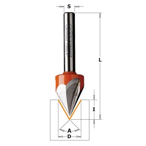V formos griovelių freza CMT 858.501.11; 12,7/11 mm 