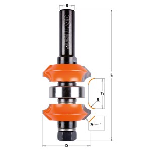 Apvalinimo freza CMT; S=12 mm; D=38 mm 