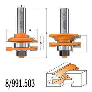 Sujungimų freza CMT 991.503.11; S=12 mm; D=44,4 mm 