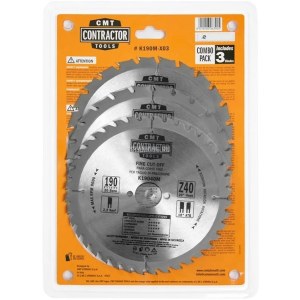 Pjovimo diskas medienai CMT Contractor; 190x2,2/1,4x30; Z24/Z24/Z40; 15°/20°; 3 vnt.
