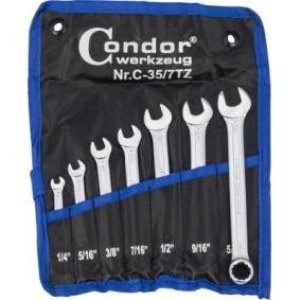 Raktų komplektas Condor Werkzeug C0035/7TZ; 1/4''-5/8''; 7 vnt.
