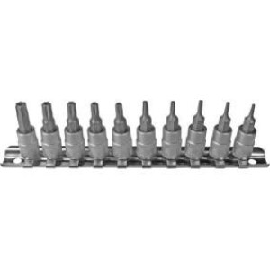 Galvučių su antgaliais rinkinys Condor Werkzeug C1004/2; 1/4'' 10 vnt.