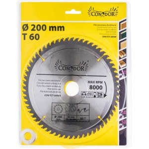 Pjovimo diskas medienai Condor CON-TCT-2006; 200 mm; Z60
