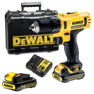 Suktuvas-gręžtuvas DeWalt DCD710C2; 10,8 V; 2x1,3 Ah akum.