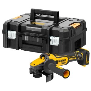 Kampinis šlifuoklis DeWalt DCG409NT; 18 V (be akumuliatoriaus ir pakrovėjo)