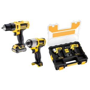 Įrankių rinkinys DeWalt DCK211C2T-QW (DCD710 ir DCF815); 10,8 V; 2x1,3 Ah akum.