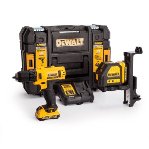 Įrankių rinkinys DeWalt DCK215D2T-QW (DCD710 + DCE088); 10,8 V; 2x2,0 Ah akum.
