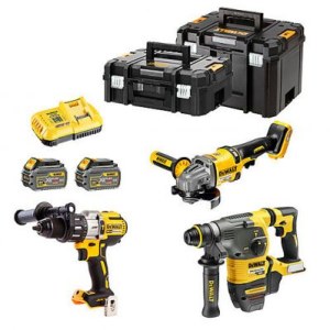 Įrankių rinkinys DeWalt DCK350T2T (DCD996 + DCG414 + DCH333); 18/54 V; 2x6,0 Ah akum.