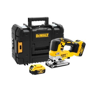 Akumuliatorinis siaurapjūklis DeWalt DCS334P2-QW; 18 V; 2x5,0 Ah akum.