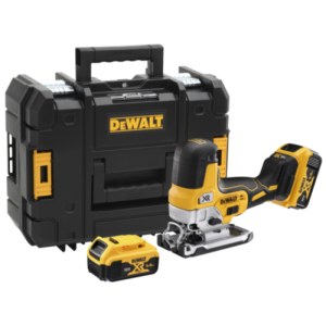 Akumuliatorinis siaurapjūklis DeWalt DCS335P2; 18 V; 2x5,0 Ah akum.
