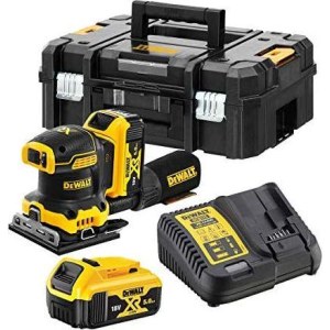 Plokštuminis šlifuoklis DeWalt DCW200P2-QW; 18 V; 2x5,0 Ah akum.