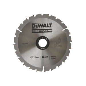 Pjovimo diskas medienai DeWalt DT1154-QZ; 216 mm; 1 vnt.