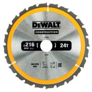 Pjovimo diskas medienai DeWalt DT1952; 216x30 mm; 24T 
