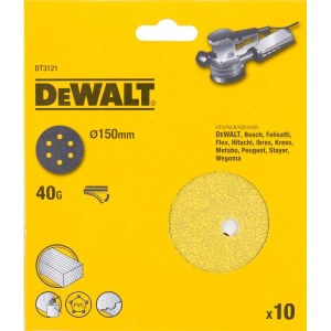 Šlifavimo popierius DeWalt DT3128-QZ; 150 mm; K320; 10 vnt.