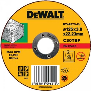 Abrazyvinis pjovimo diskas DeWalt DT42373-XJ; 125x3 mm