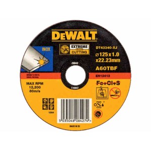 Abrazyvinis pjovimo diskas DeWalt DT43340-XJ; 125x1 mm