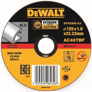 Abrazyvinis pjovimo diskas DeWalt DT43360-XJ; 125x1,6 mm