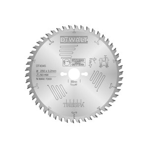 Pjovimo diskas medienai DeWalt DT4345; 250x30 mm; 50T