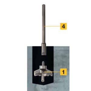 Grąžtas betonui Diager ''Power Max''; 293 mm; 80 mm komplektas