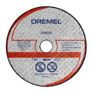 Mūro pjovimo diskas Dremel DSM520; 2 vnt.; tinka tik Dremel DSM20 įrankiui